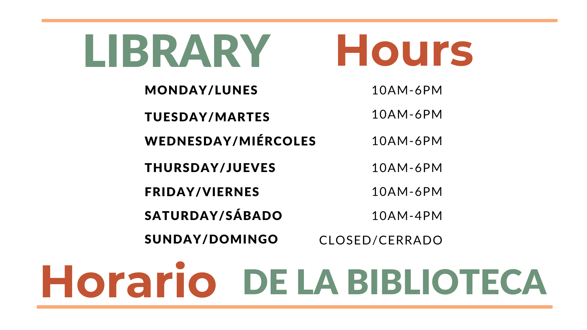 Library hours 
