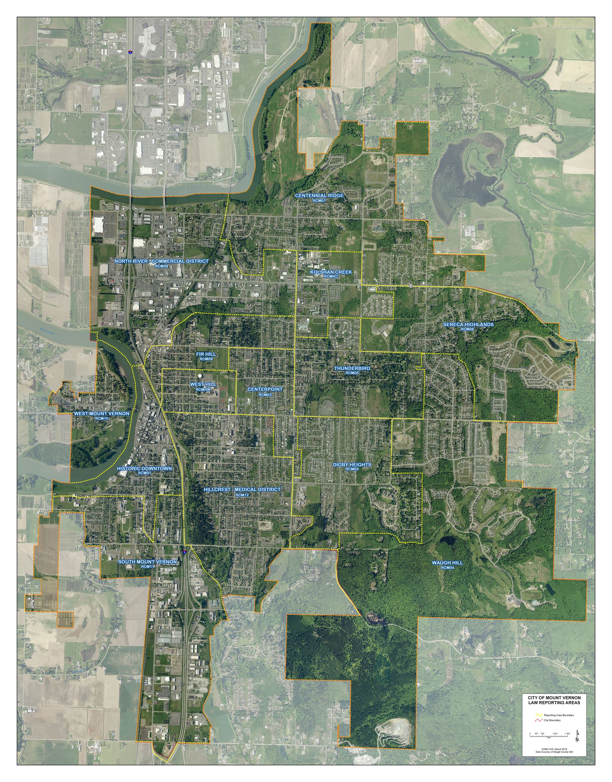 City Reporting Areas Aerial