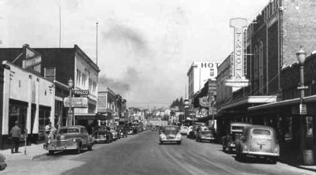 Currend day 1st Street looking north ~1940s